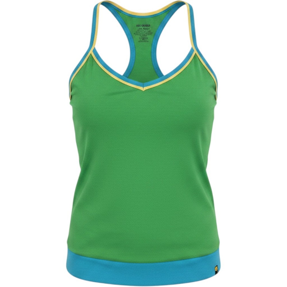 Joe‎ Boxer Green Racerback Tank Top Women's Large Blue Green Trim 100% Cotton